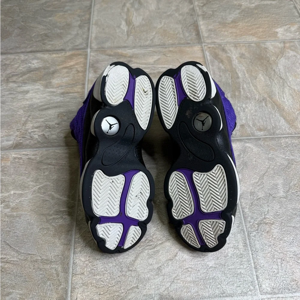 Air Jordan 13 Retro Purple Venom GS Shoe Size 3Y Purple FD4649-501 Preowned - Picture 7 of 7